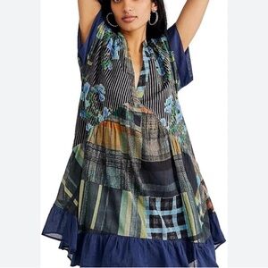 Free People • Printed Agnes Dress • XL • Dark Combo